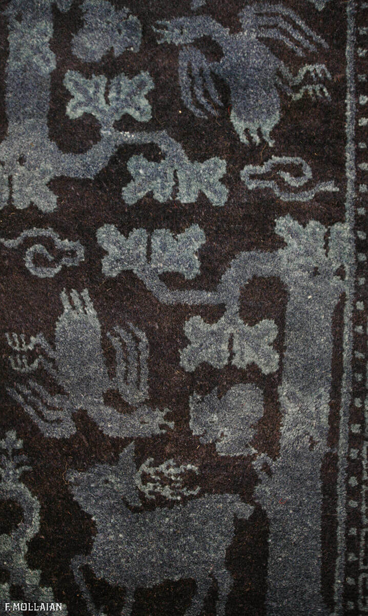 قالی آنتیک فرش تبت کد:۹۰۹۸۶۷۶۳